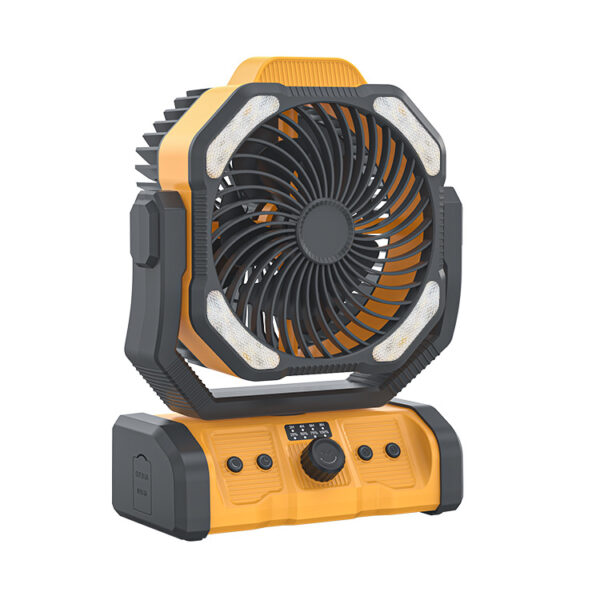 camping fan light yellow 7inch