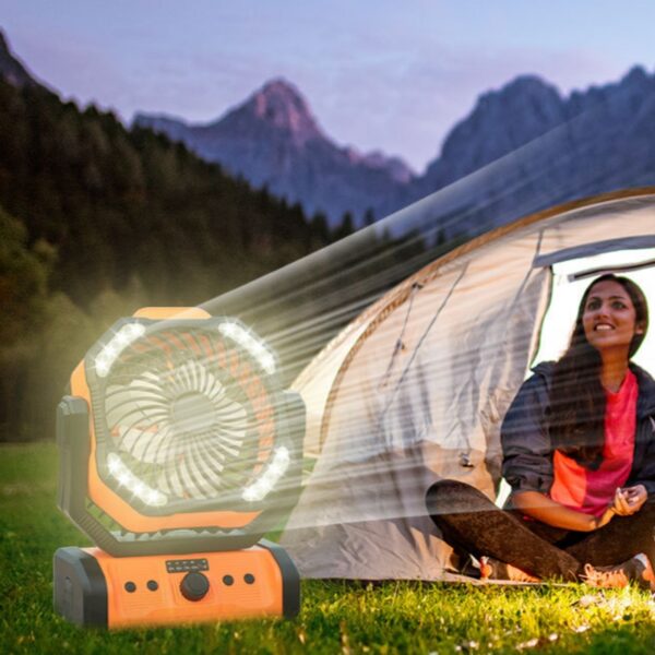 rechargeable camping fan 1