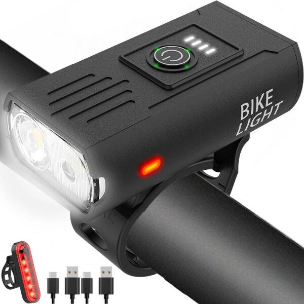 usb bike light set