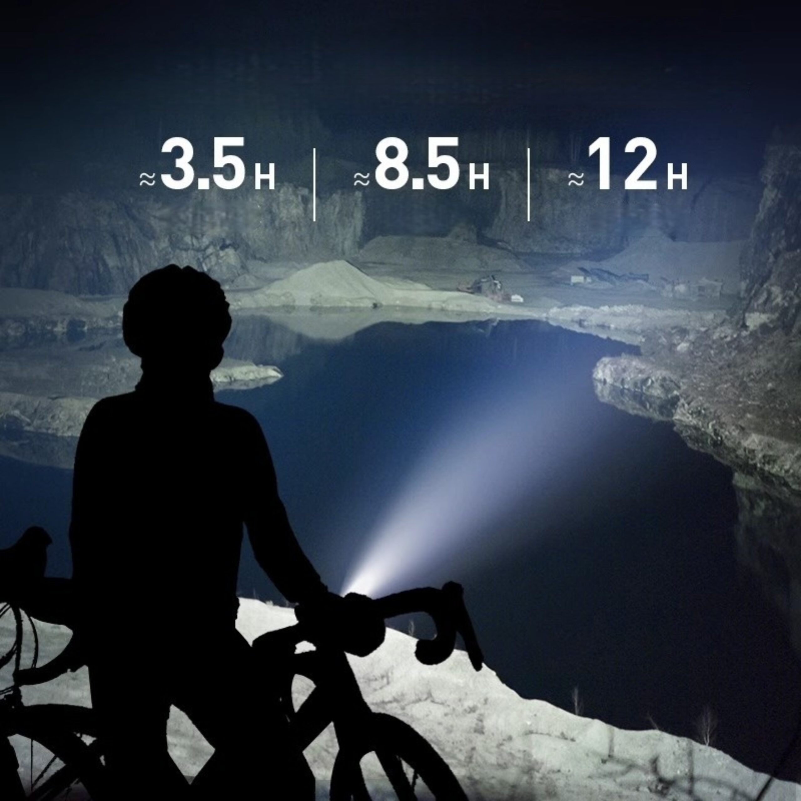 Lifting Bike Headlight 1200Lumens with 4800mAh Rechargeable Battery and USB Bike Taillight 6 Lifting Bike Headlight 1200Lumens with 4800mAh Rechargeable Battery and USB Bike Taillight - Image 6